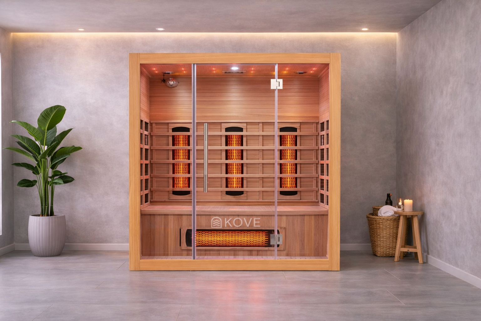 KOVE Full Spectrum Infrared Sauna – Luxury 3 Person Sauna