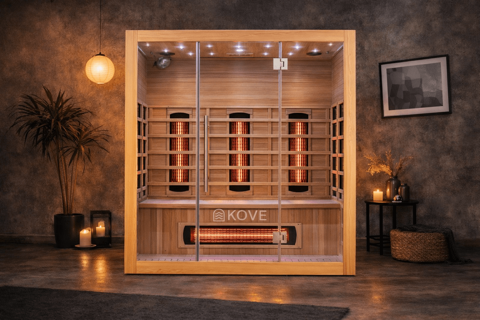 KOVE Full Spectrum Infrared Sauna – Luxury 3 Person Sauna