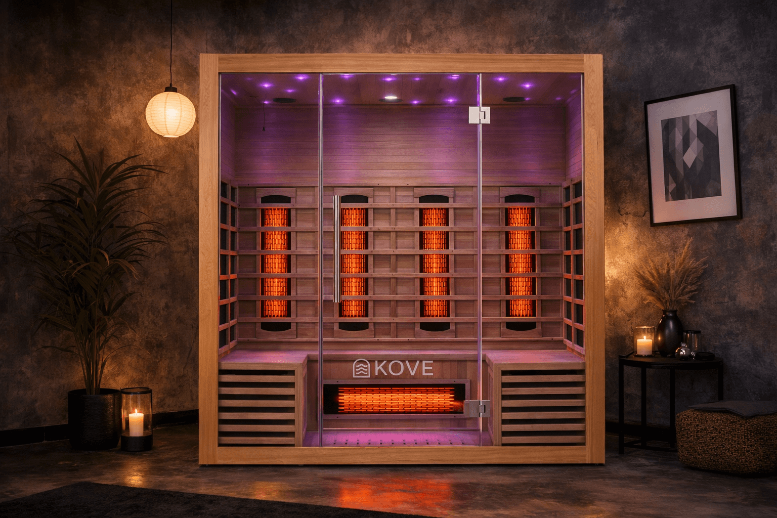 KOVE Full Spectrum Infrared Sauna – Luxury 4 Person Sauna