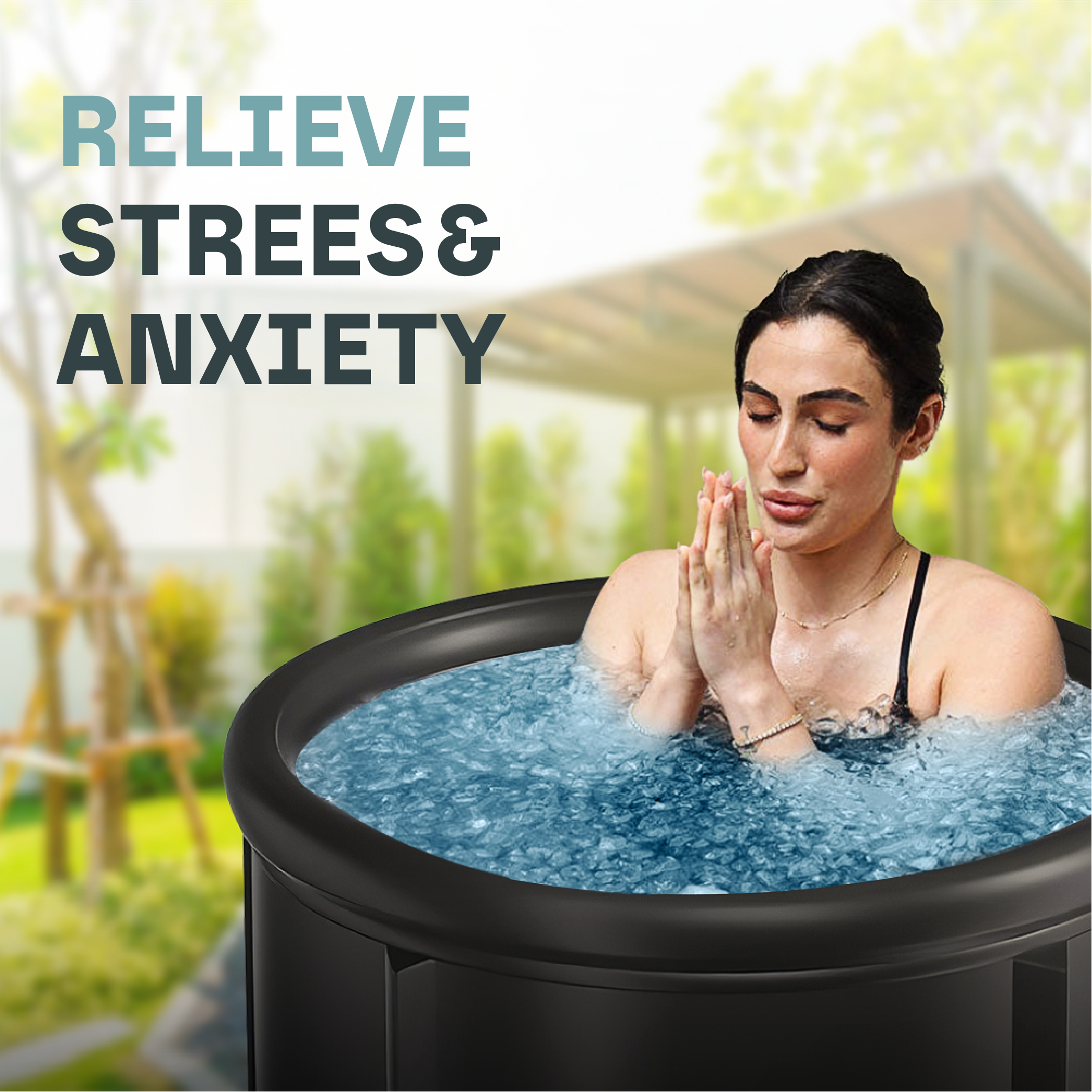 Snooze Therapy 3-in-1 Portable Ice Bath Pod 420L for Cold Water Recovery