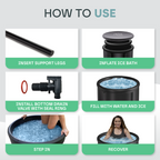 Snooze Therapy 3-in-1 Portable Ice Bath Pod 420L for Cold Water Recovery
