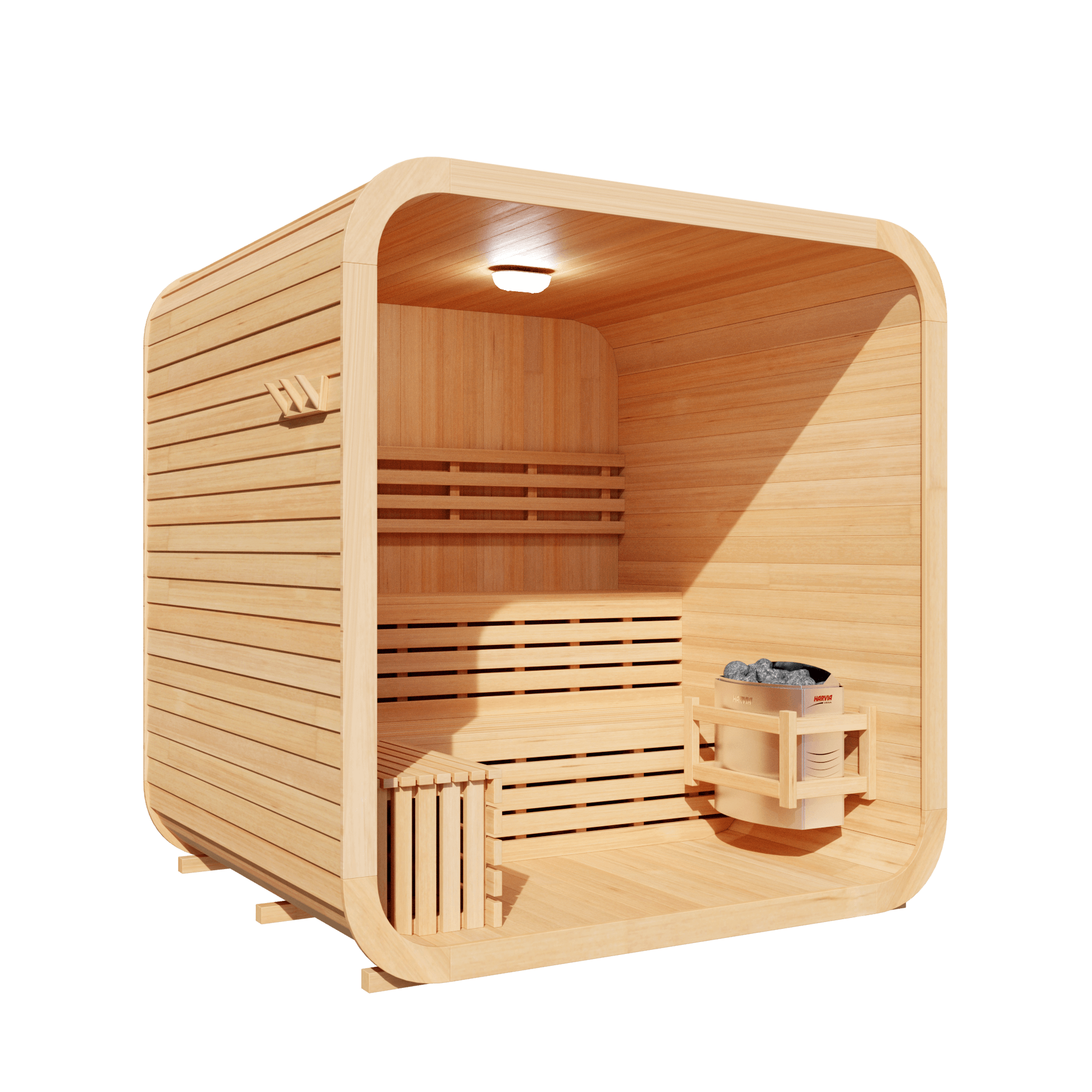 KOVE Cube Sauna – 3–4 Person Premium Outdoor Sauna with 6kW Heater