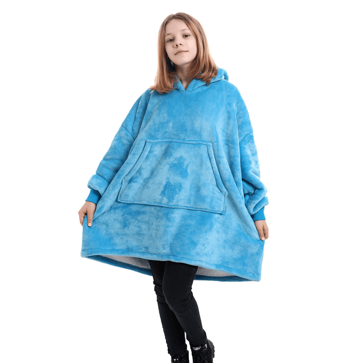 Snooze Therapy Oversized Plush Blanket Hoodie for Ultimate Comfort & Warmth