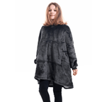 Snooze Therapy Oversized Plush Blanket Hoodie for Ultimate Comfort & Warmth