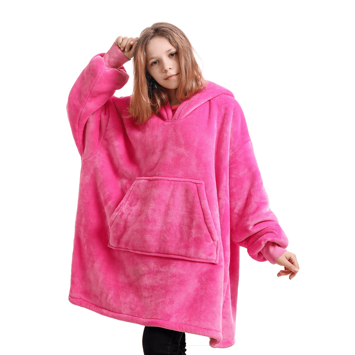 Snooze Therapy Oversized Plush Blanket Hoodie for Ultimate Comfort & Warmth