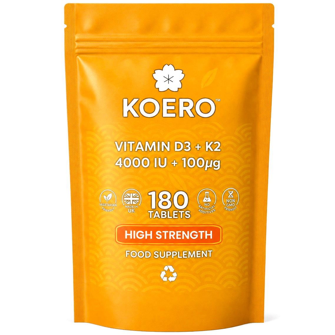 Koero Vitamin D3 + K2 180 tablets