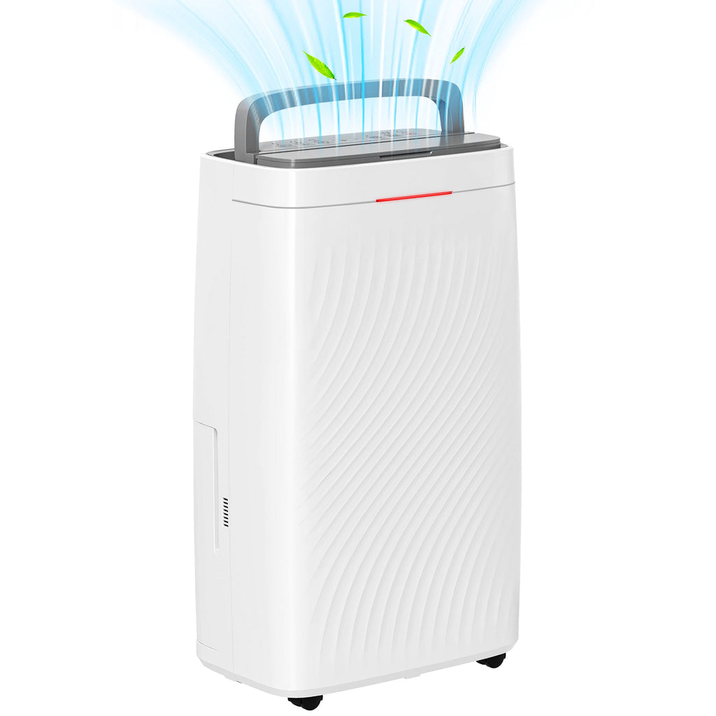 HOMCOM 16L Multi-Mode Dehumidifier with Wheels - White