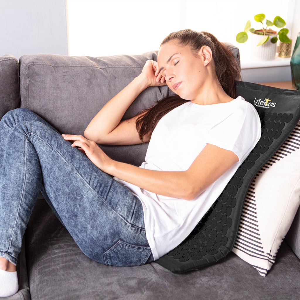 LyfeFocus Acupressure Mat & Pillow Set – Black