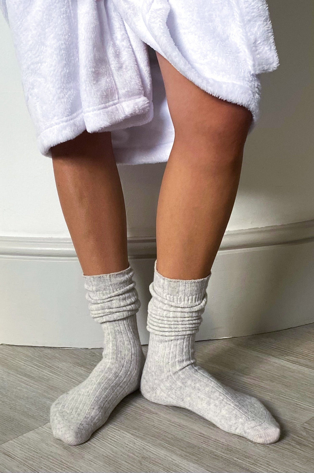 Long Merino Wool & Cashmere Lounge Socks