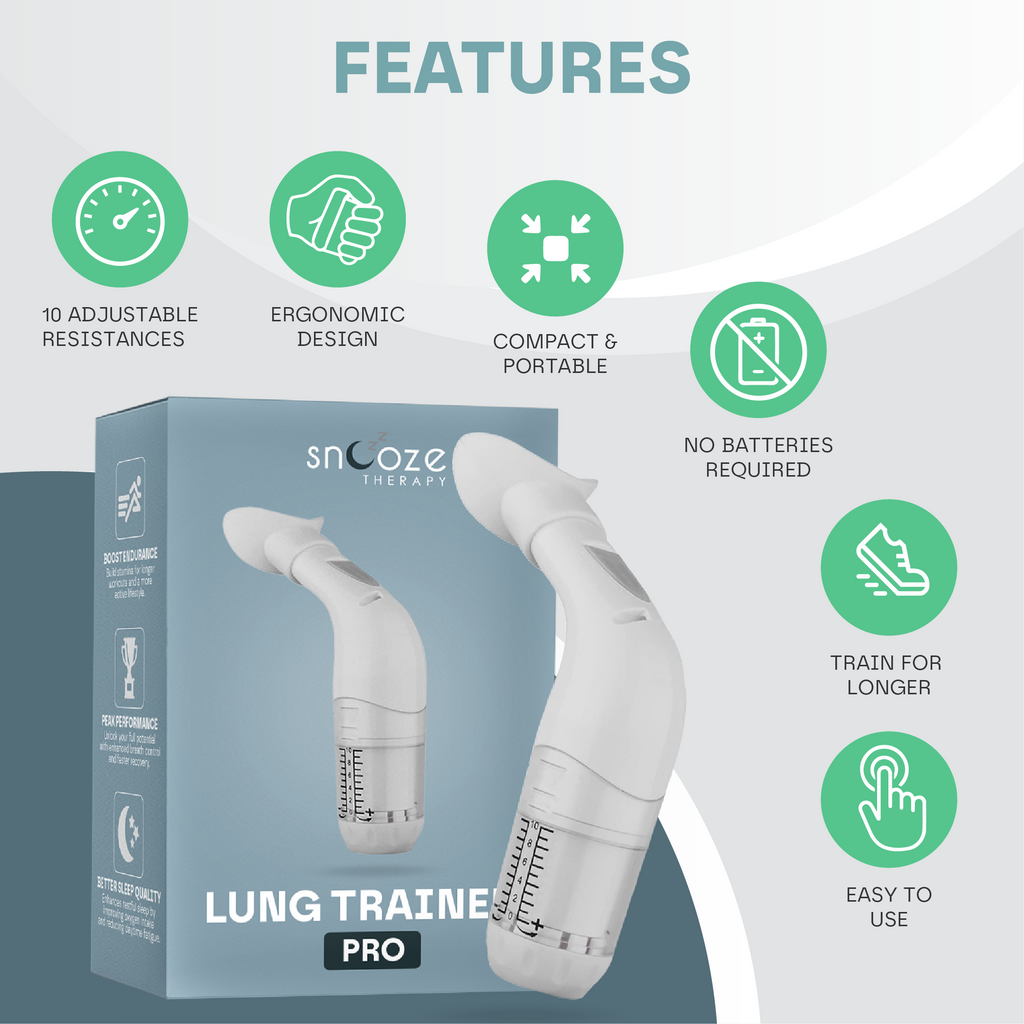 Snooze Therapy Lung Trainer Pro - Respiratory Muscle & Lung Capacity Exerciser