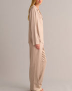 Classic Silk Pyjama Set - Blush Beige