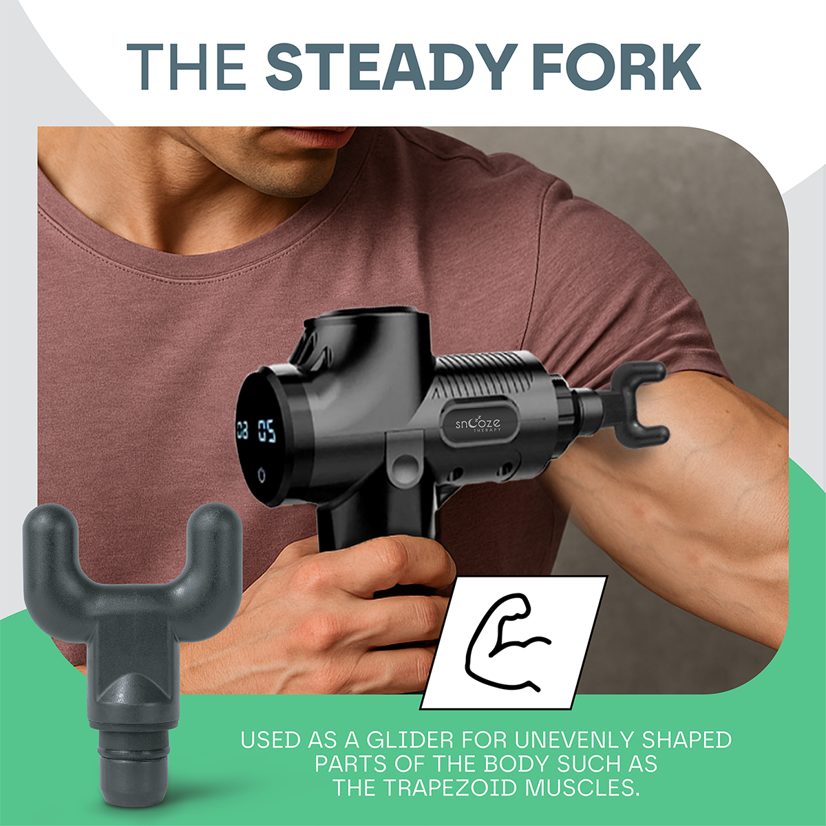Snooze Therapy Universal Massage Gun Head Attachments for Muscle Recovery & Relief