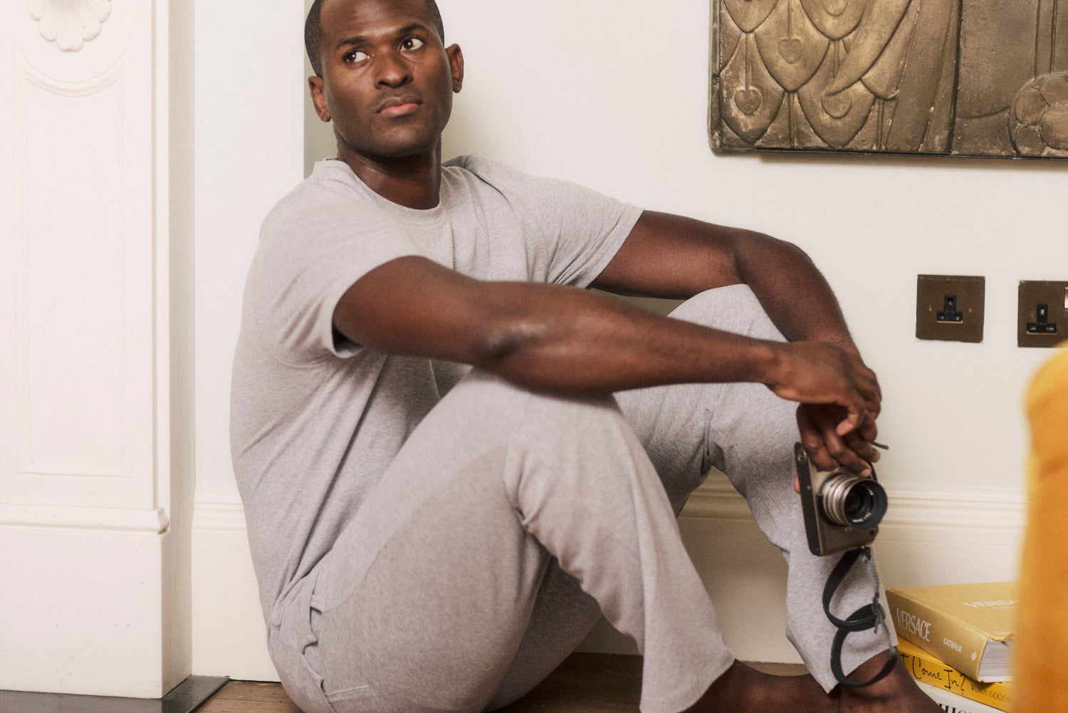 Men's Grey Marl Cotton Modal Lounge Pants