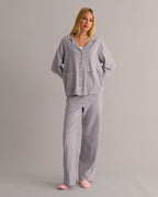 Soft Grey Marl Modal Cotton Luxury Pyjama Set
