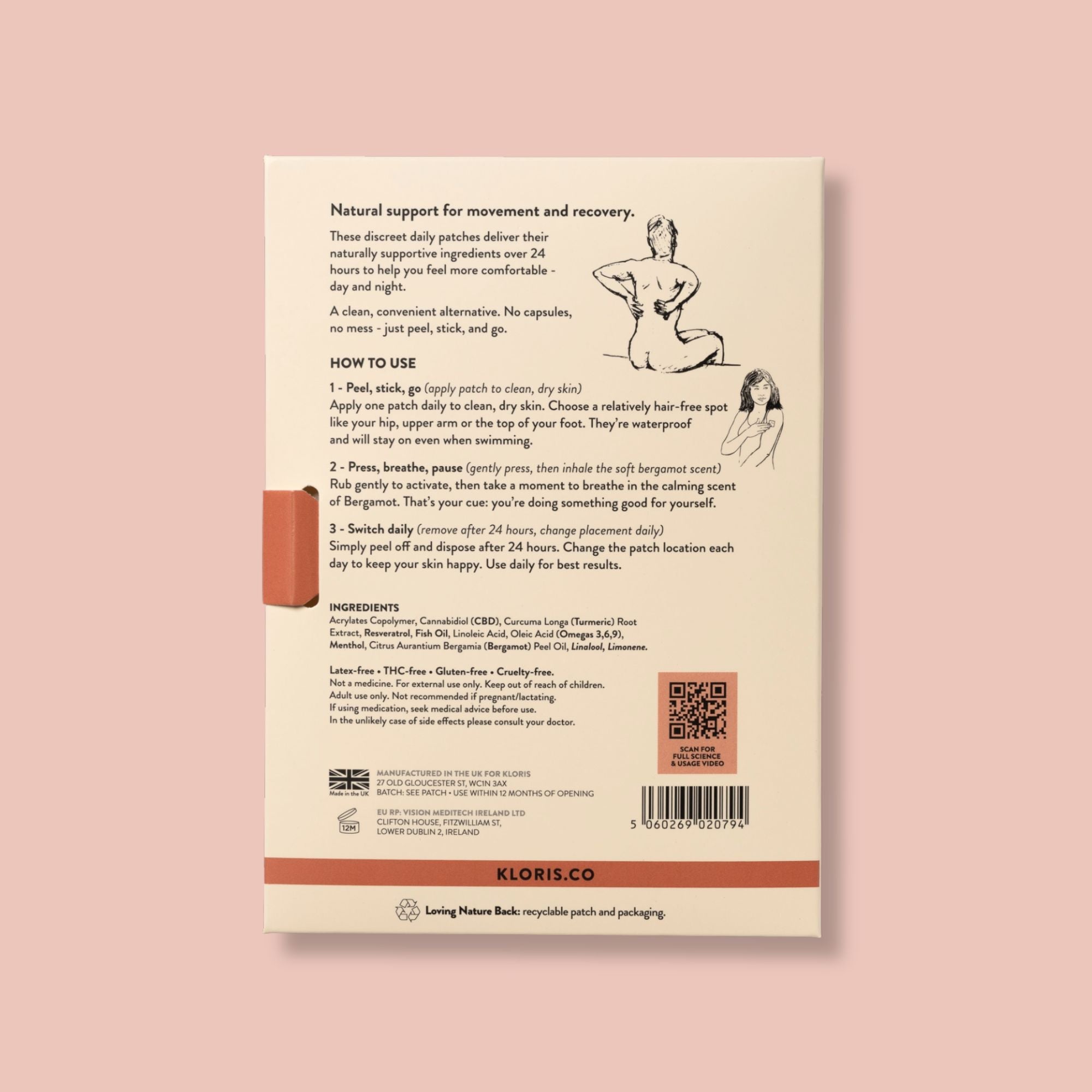 Kloris CBD Patches for Muscle & Joint Pain Relief