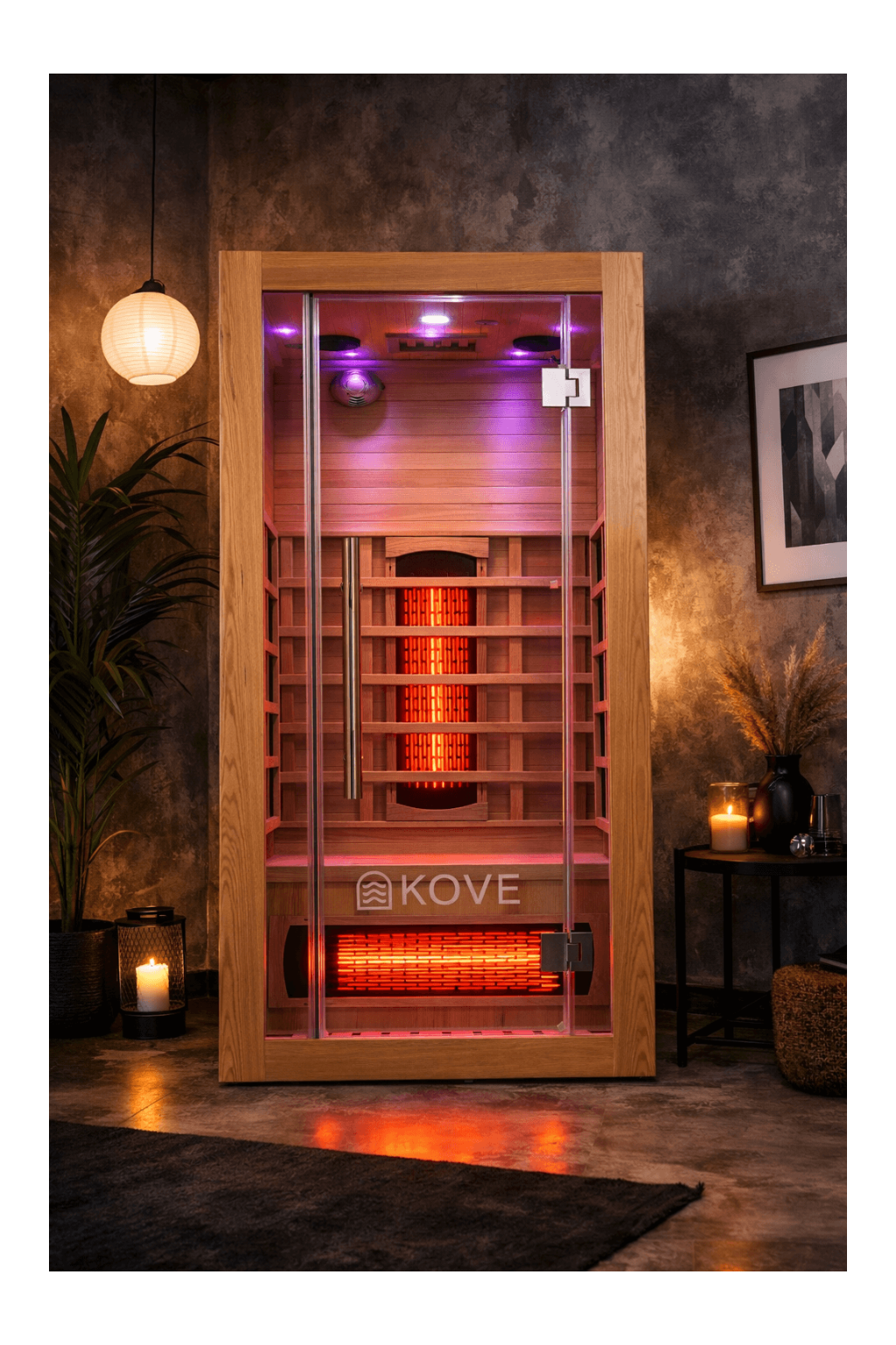 KOVE Full Spectrum Infrared Sauna – Luxury 1 Person Home Sauna