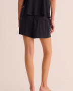 Washable Organic Silk Stretch Shorts - Black