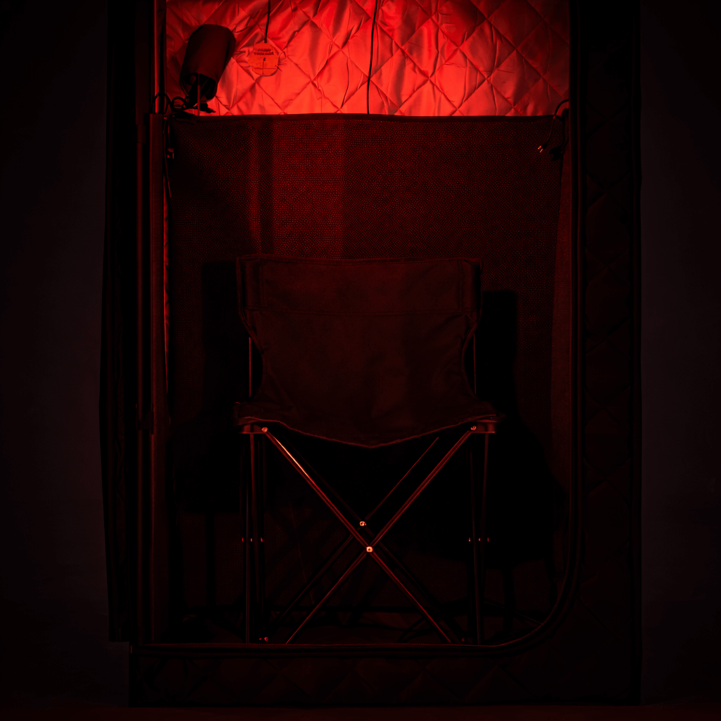 KOVE Portable Infrared Sauna Tent – 1 Person Home Infrared Sauna with Red Light Therapy