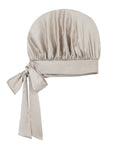 Oversized Silk Bonnet for Hair Protection - Soft Beige