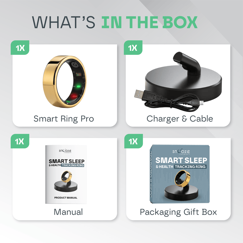 Snooze Therapy Smart Ring for Sleep Tracking & Health Monitoring