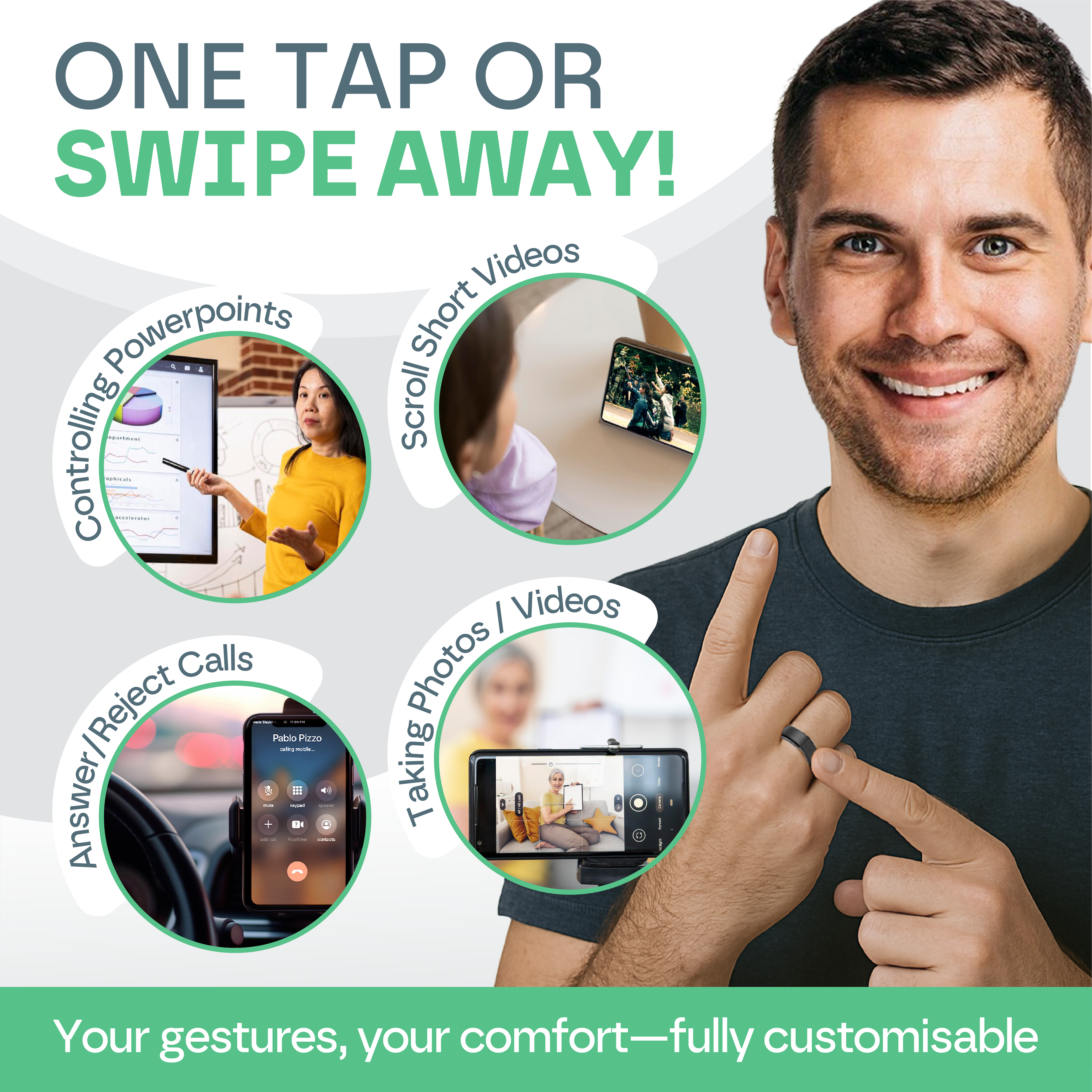 Snooze Therapy Smart Ring for Sleep Tracking & Health Monitoring