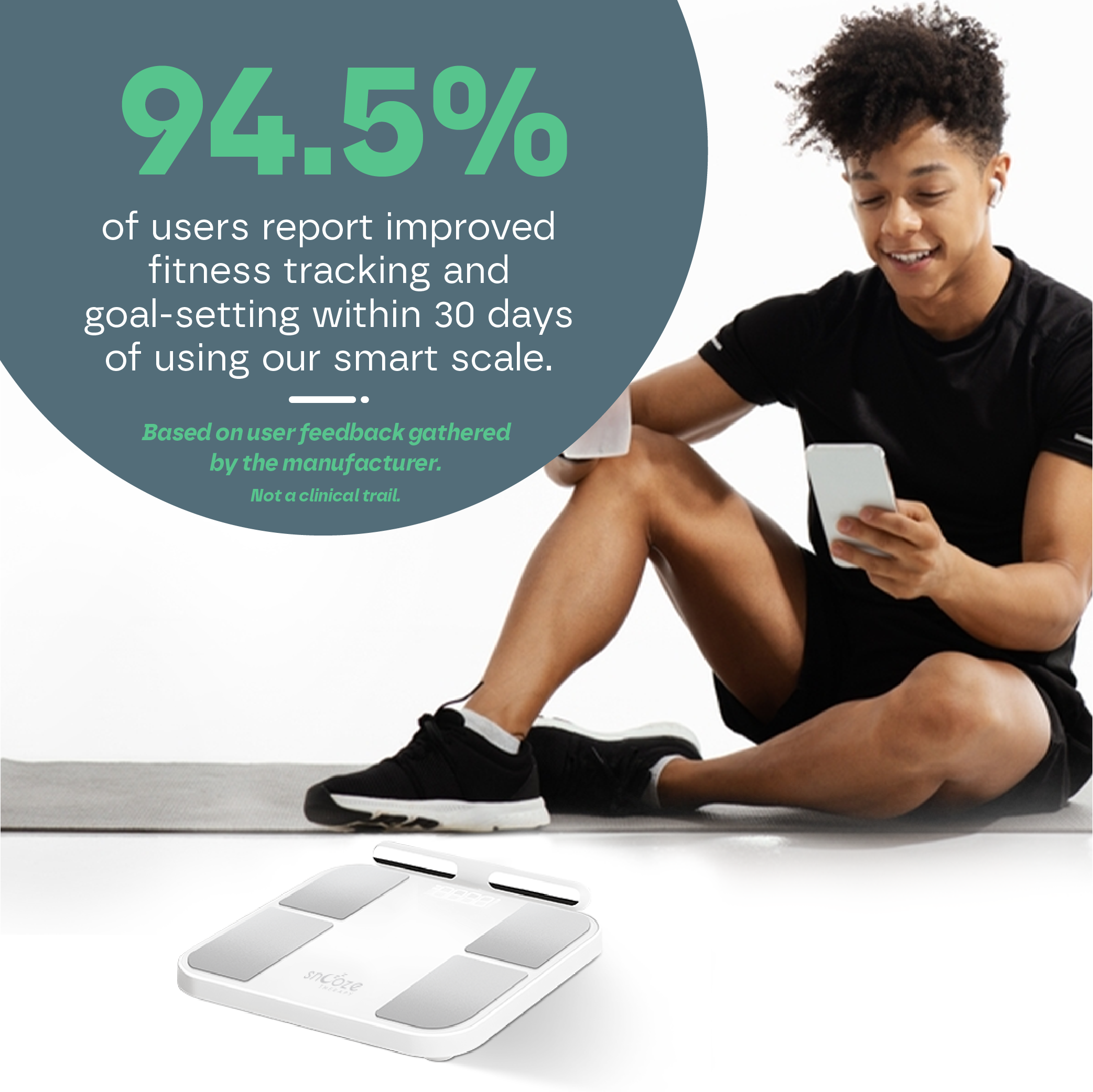 Snooze Therapy Smart Body Composition Scale for Weight and BMI Measurement