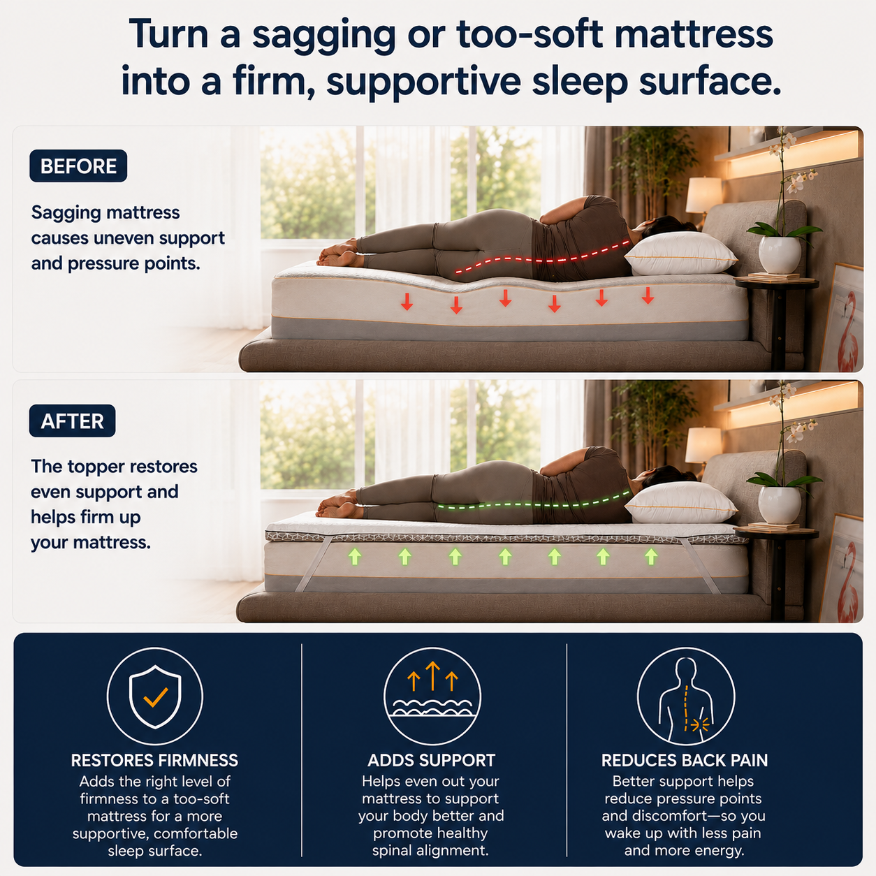 Brightr®  Titan 2 in 1 Mattress Topper