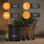 LyfeFocus Portable Ice Bath Tub – Black Top