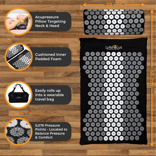 LyfeFocus Acupressure mat grey benefits