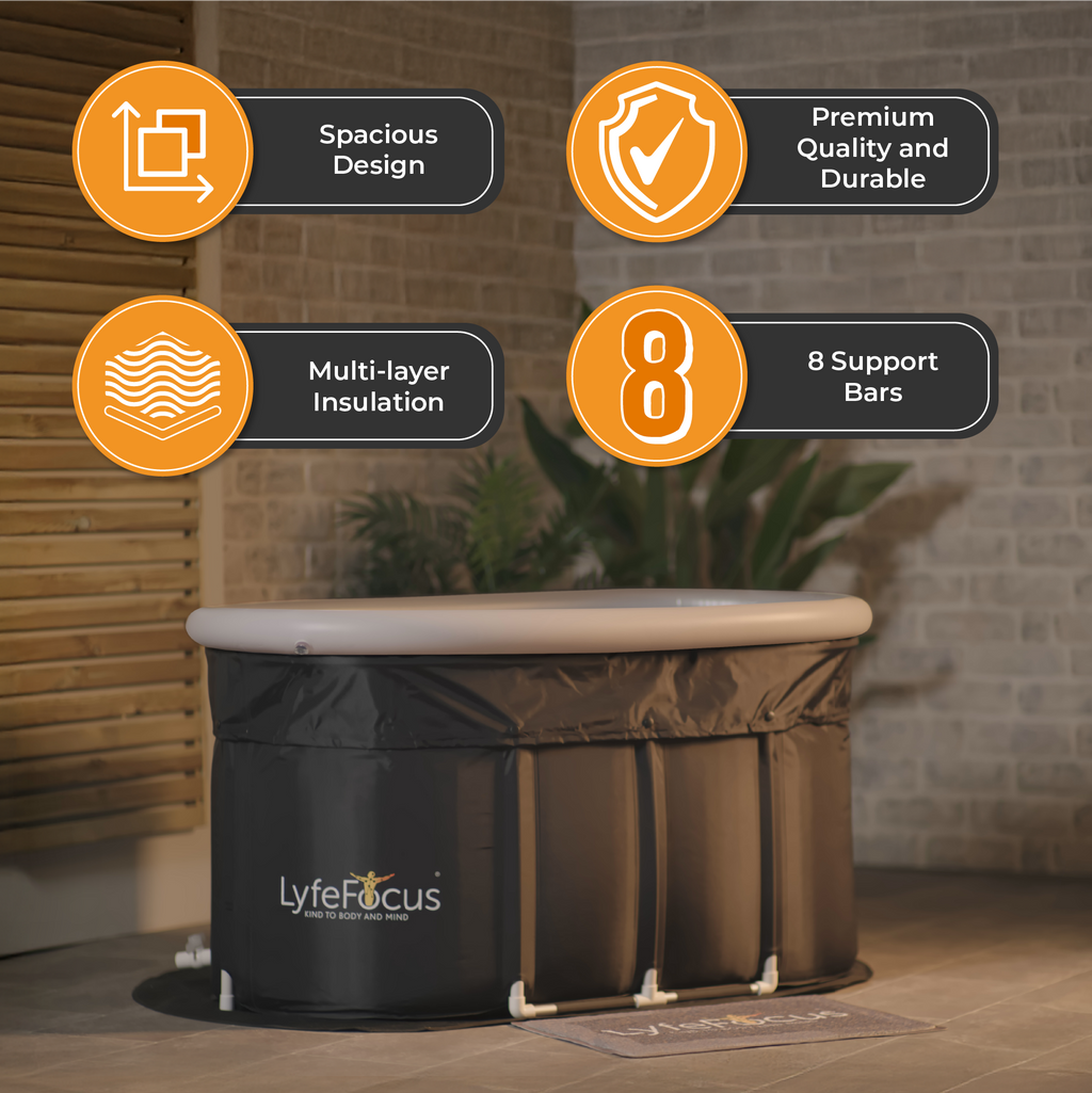 LyfeFocus Portable Ice Bath Tub – White Top