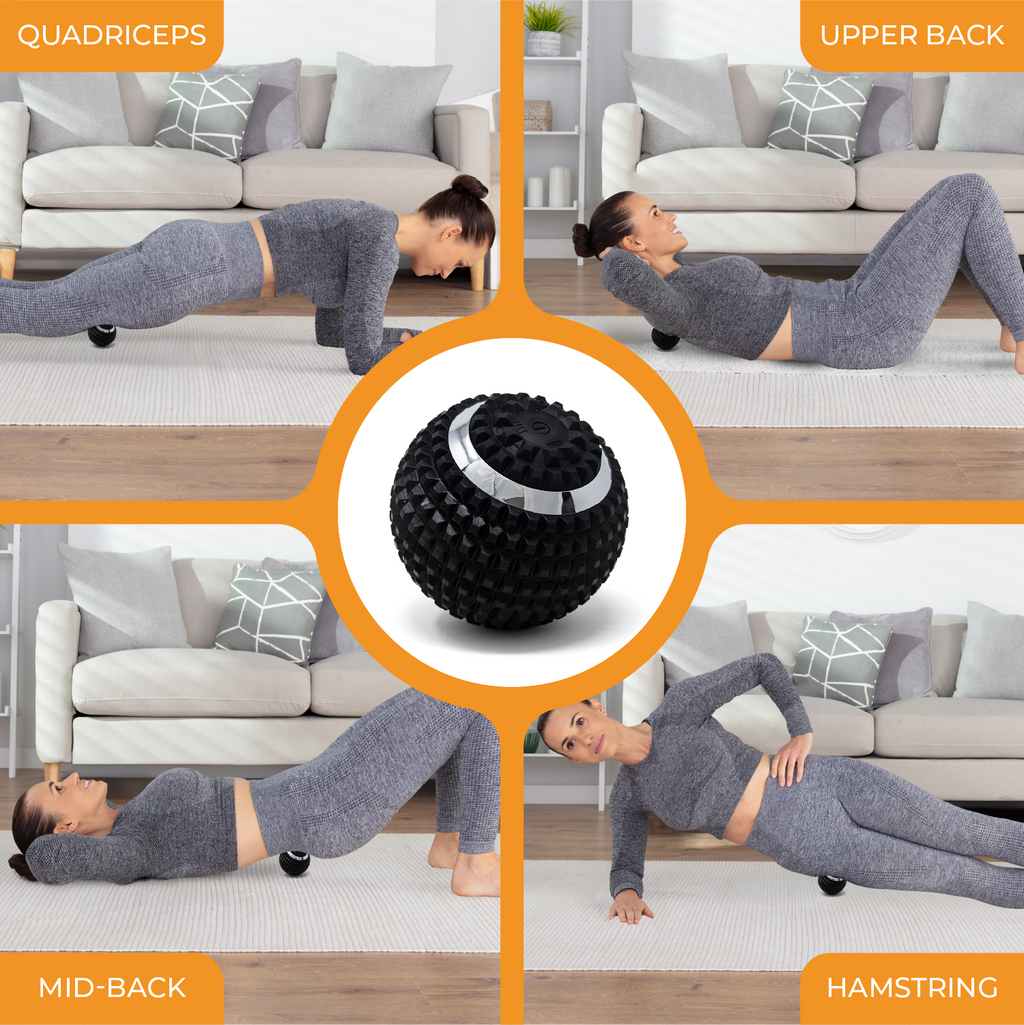 LyfeFocus Vibrating Massage Ball for Deep Tissue Recovery – Black