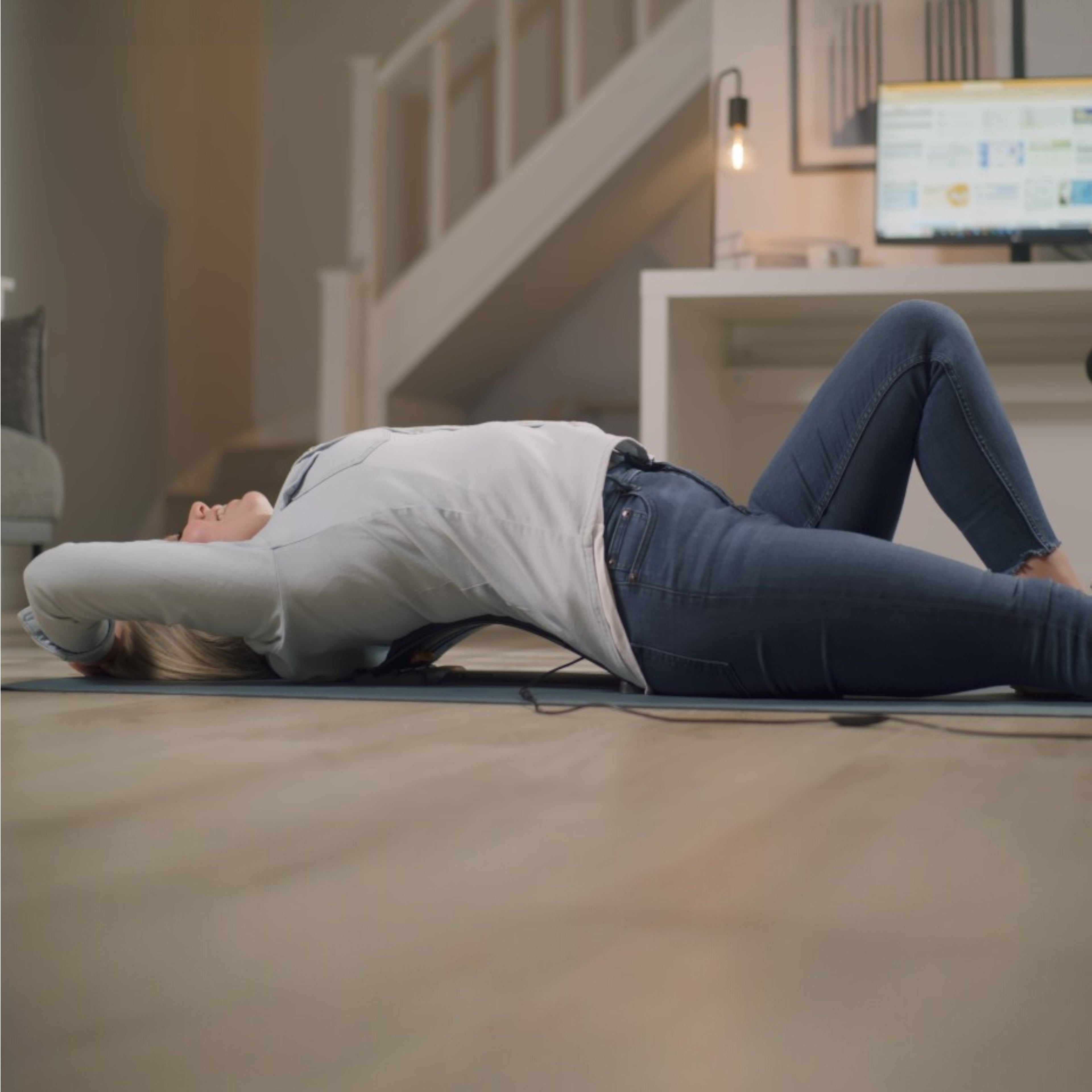 LyfeFocus Heated Back Stretcher for Lower Back Pain Relief