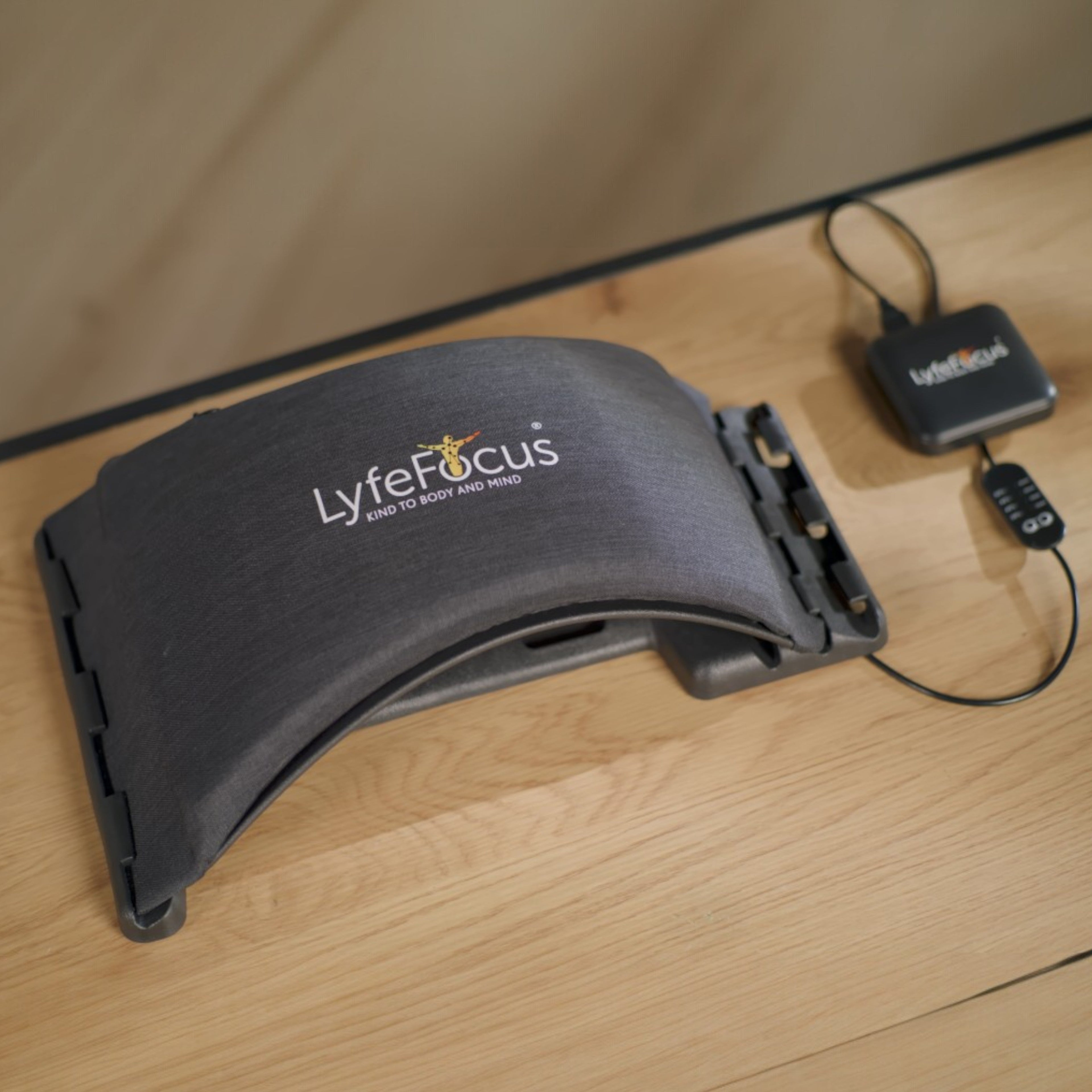 LyfeFocus Heated Back Stretcher for Lower Back Pain Relief
