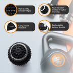 LyfeFocus Vibrating Massage Ball for Deep Tissue Recovery – Black
