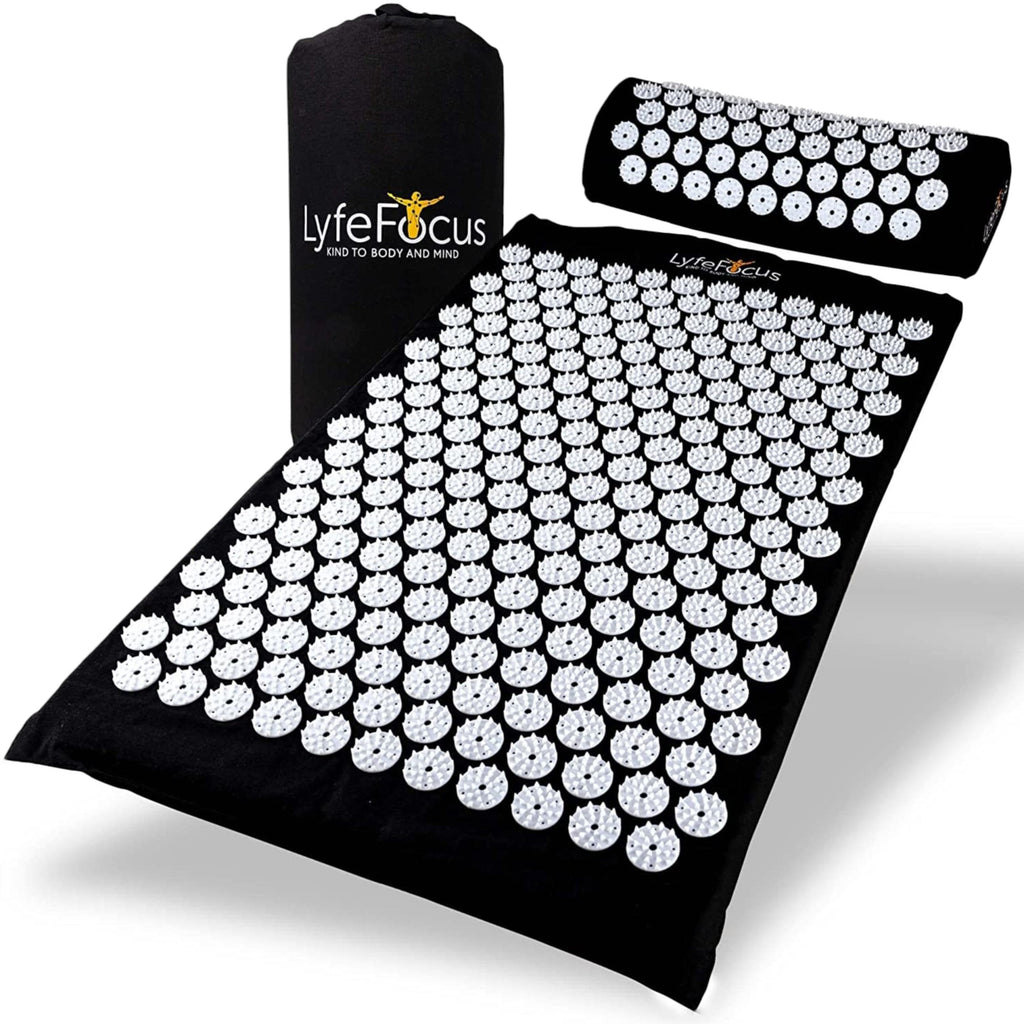 LyfeFocus Acupressure Mat & Pillow Set – White