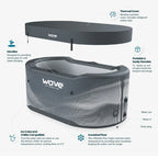 Wave Spa Antarctic Drop Stitch Ice Bath - Black