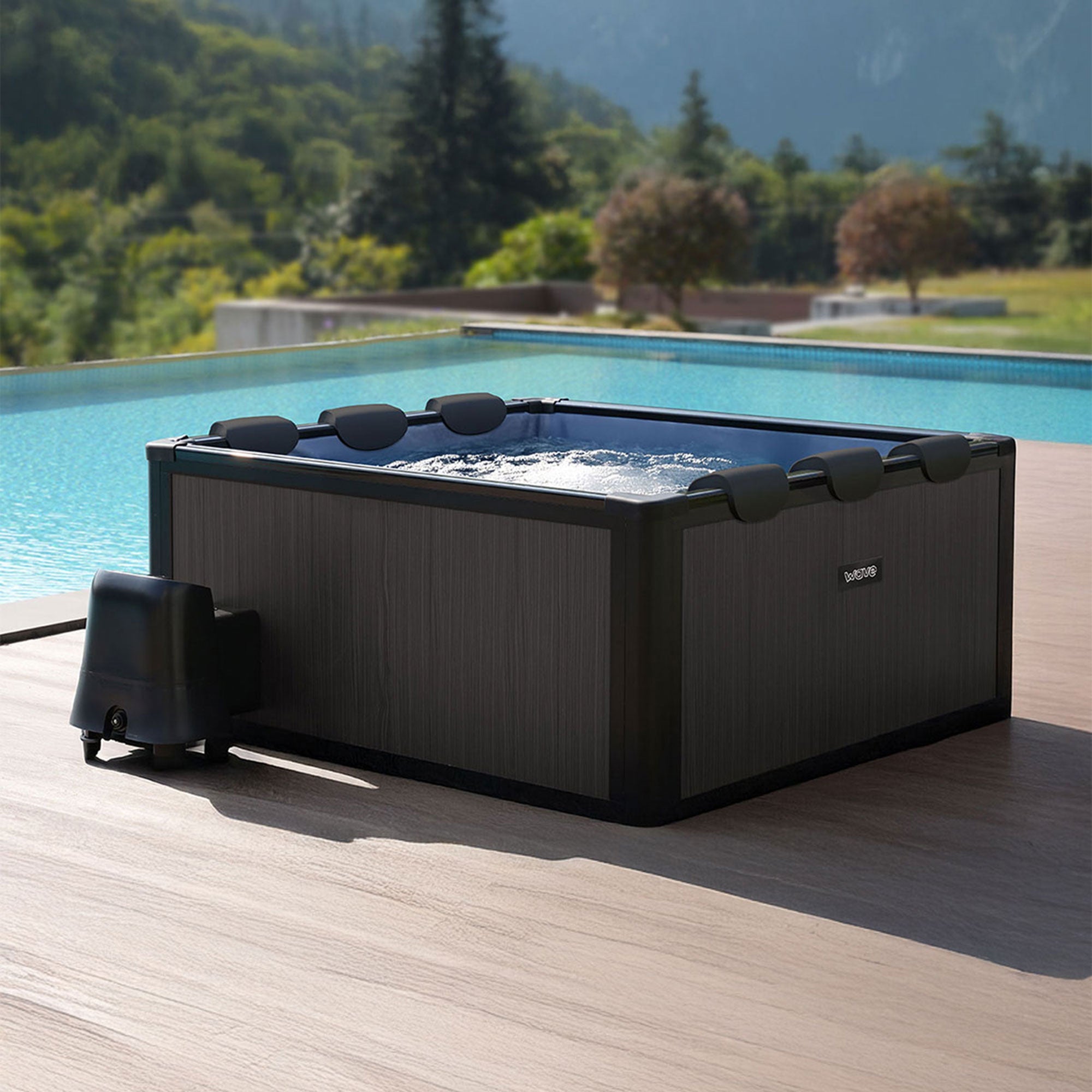 Wave Spa Adriatic 6-Person Square Aluminium Frame Hot Tub