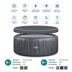 Inflatable Hot Tub with Integrated Heater - WaveSpa Atlantic