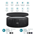 Inflatable Hot Tub with Integrated Heater - WaveSpa Atlantic
