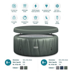 Inflatable Hot Tub with Integrated Heater - WaveSpa Atlantic