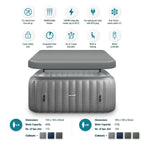 Wave Spa Pacific 4-6 Person Inflatable Hot Tub with Integrated Heater -