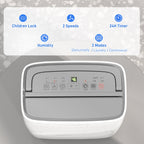 HOMCOM 16L Multi-Mode Dehumidifier with Wheels - White