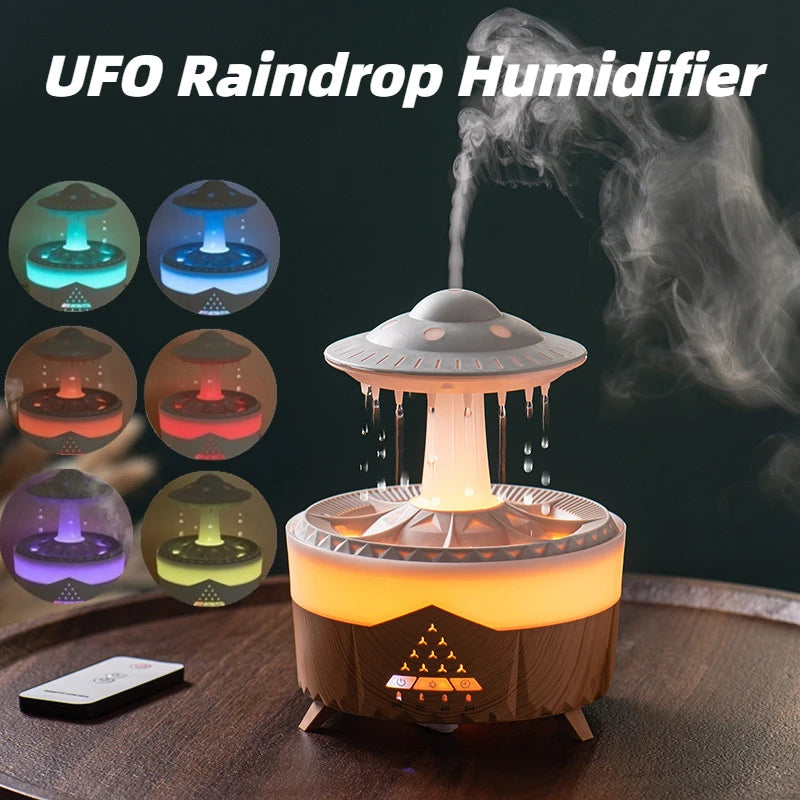 UFO Raindrop Water Diffuser and Humidifier - USB Aroma Mist Maker