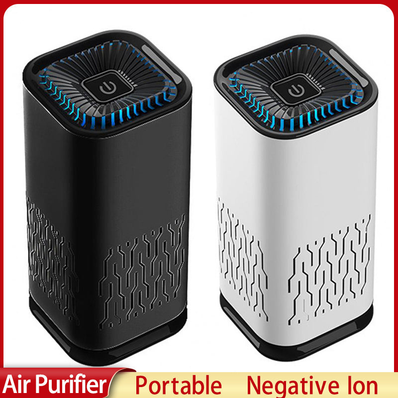 Portable Car Air Purifier - Negative Ion Generator for Smoke, Dust & Odors
