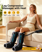 ALLJOY Leg Massager with Heat & Compression, 4 Modes, FSA Eligible