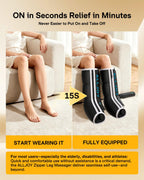 ALLJOY Leg Massager with Heat & Compression, 4 Modes, FSA Eligible