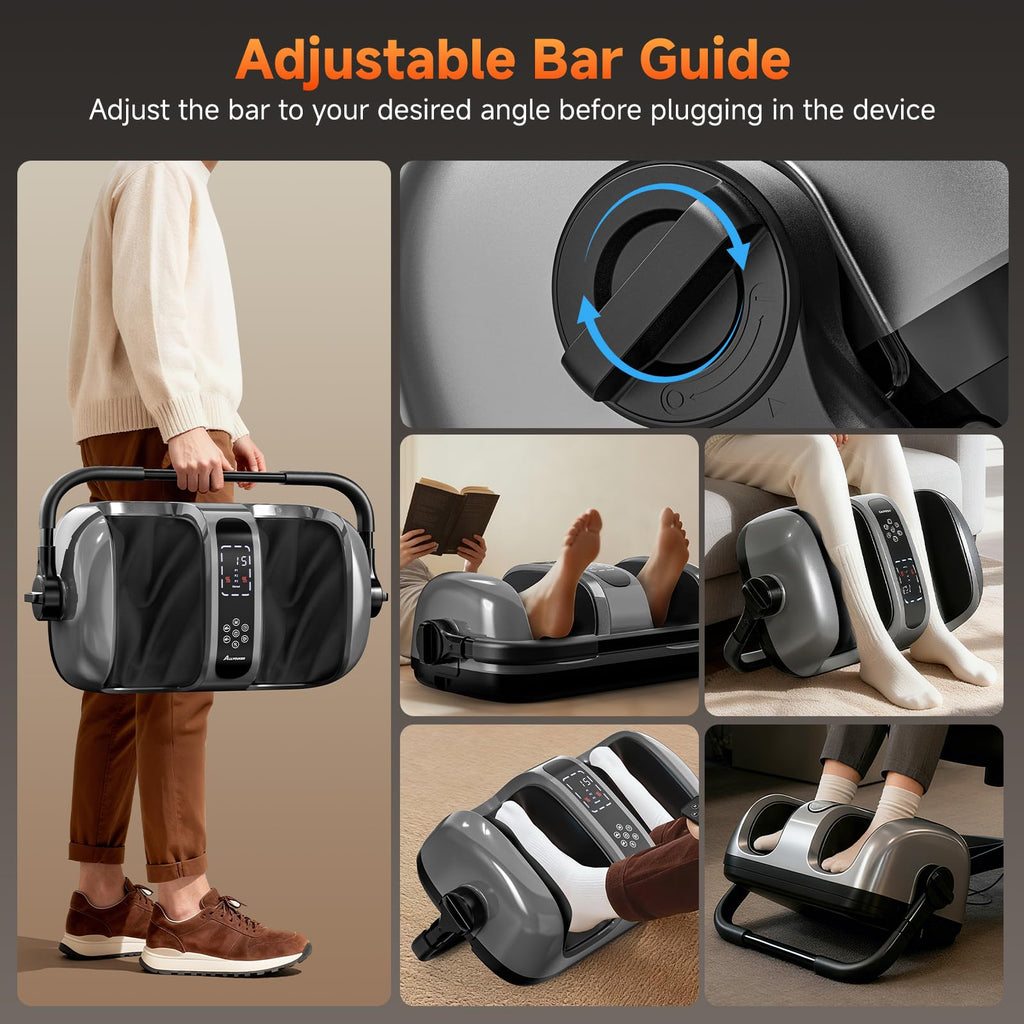 Allyouger Shiatsu Foot Massager with Heat, 5 Intensities & 4 Modes