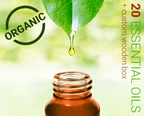 Aromatherapy Kit with 20 Organic Essential Oils | Aromantic