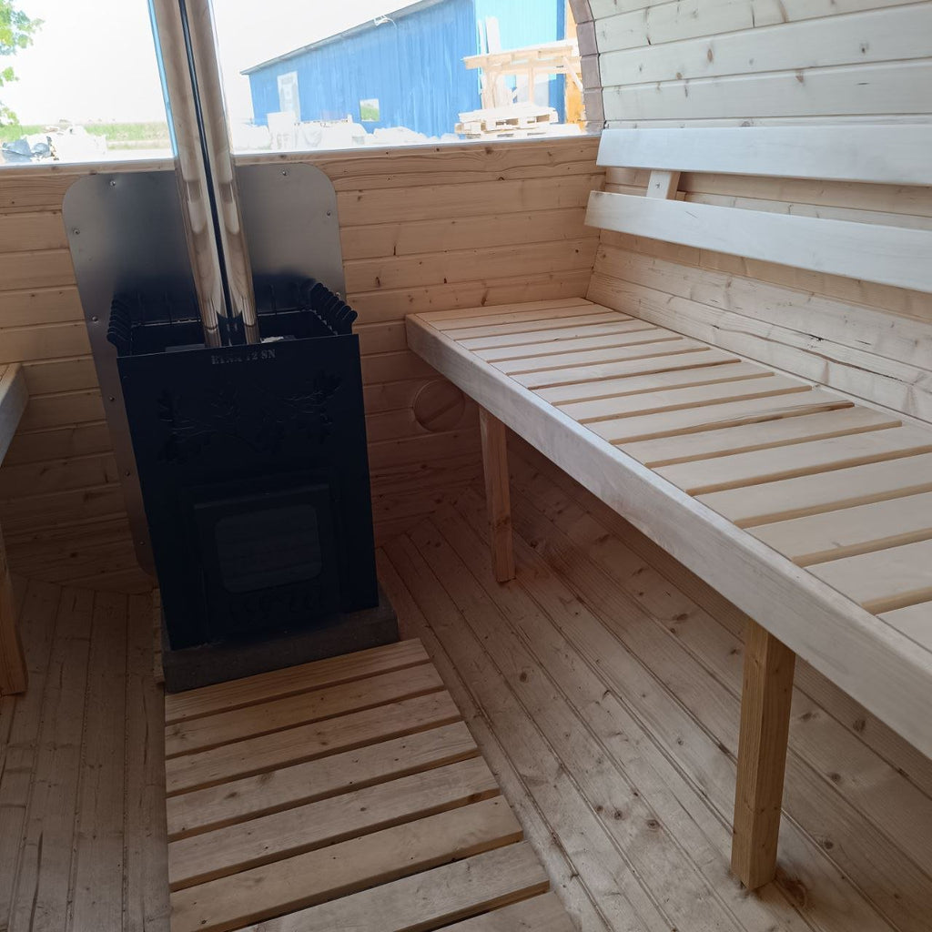 Steam & Oak Barrel Sauna 3m Canopy + Anteroom (Electric, Gas or Wood-Fired)_12