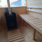 Steam & Oak Barrel Sauna 3m Canopy + Anteroom (Electric, Gas or Wood-Fired)_12